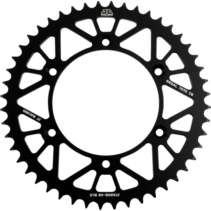 JT SPROCKETS 1211-2595 JTA808.48BLK RaceLite Aluminum Rear Sprocket Rear Sprocket - Suzuki - Black - 48 Tooth