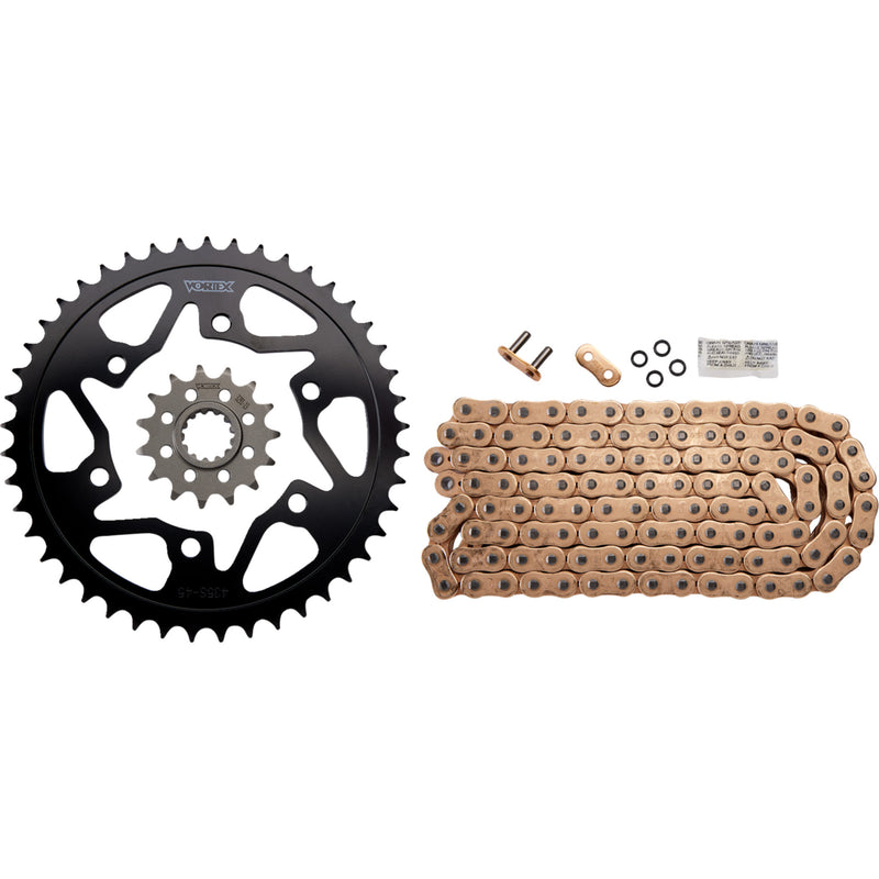 VORTEX 1230-1549 CKG6457 Chain and Sprocket Kit Chain Kit - Gold