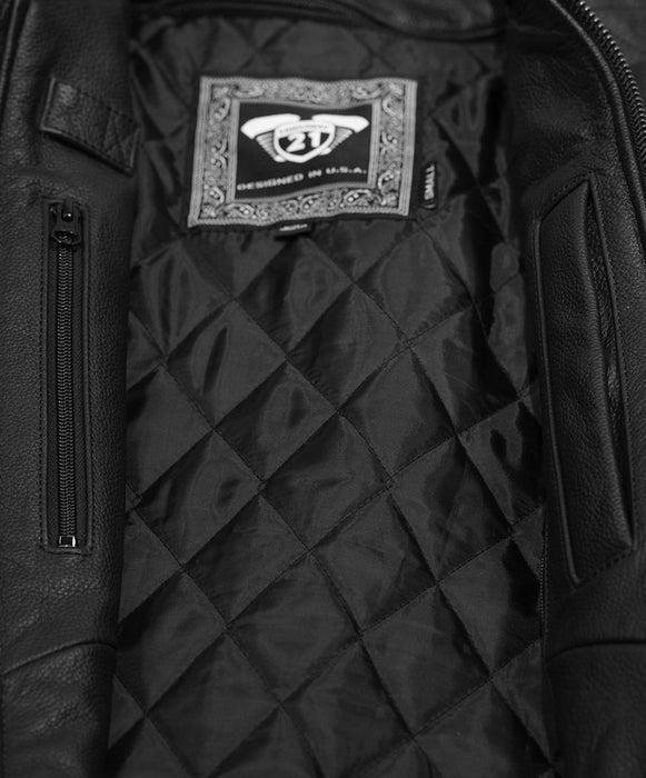 Gasser jacket in black with padded liner and Highway 21 logo