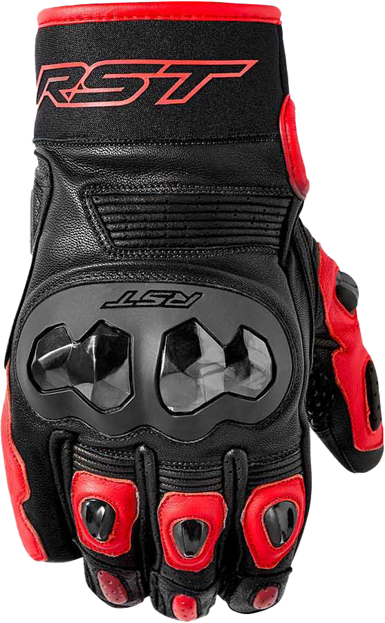 Rst 556-3668211 103668RED-11 FREESTYLE 3 D3O GLOVE BLACK/RED LEATHER XL