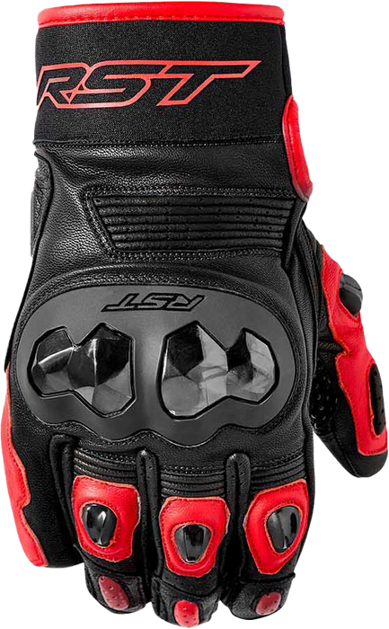 Rst 556-3668209 103668RED-09 FREESTYLE 3 D3O GLOVE BLACK/RED LEATHER MD