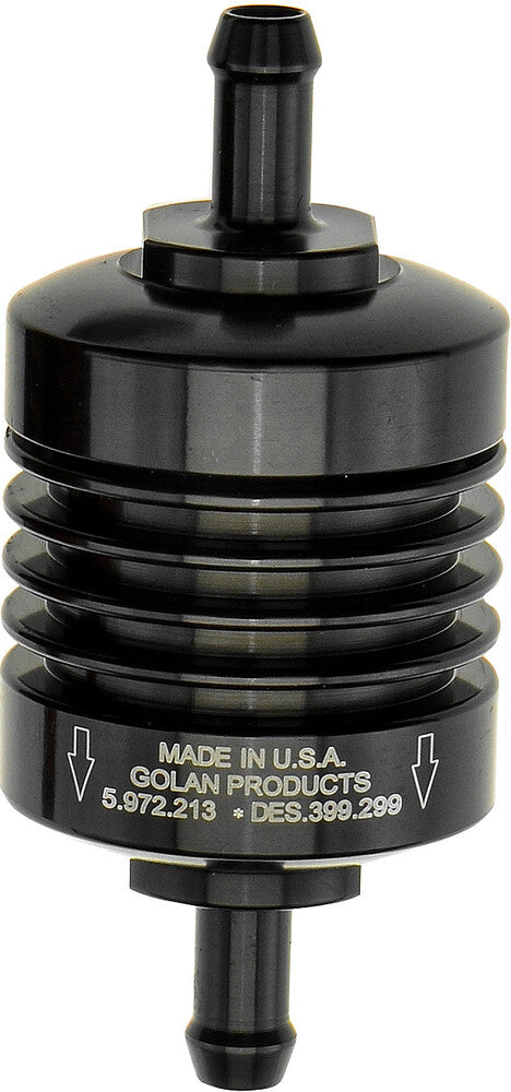 Golan 274-0750 60-250C-BLACK MINI FUEL FILTER BLACK 1/4" BARB FITTING
