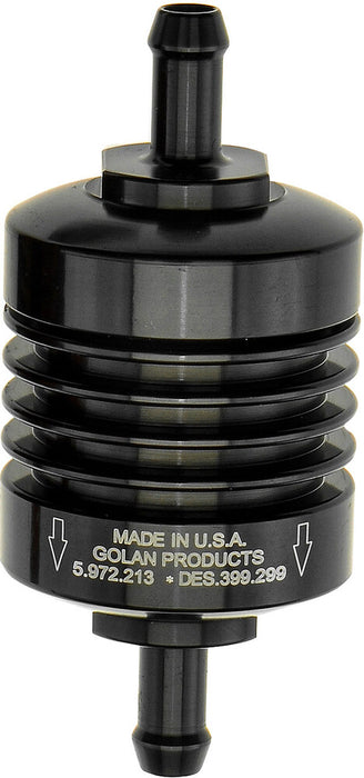 Golan 274-0750 60-250C-BLACK MINI FUEL FILTER BLACK 1/4" BARB FITTING