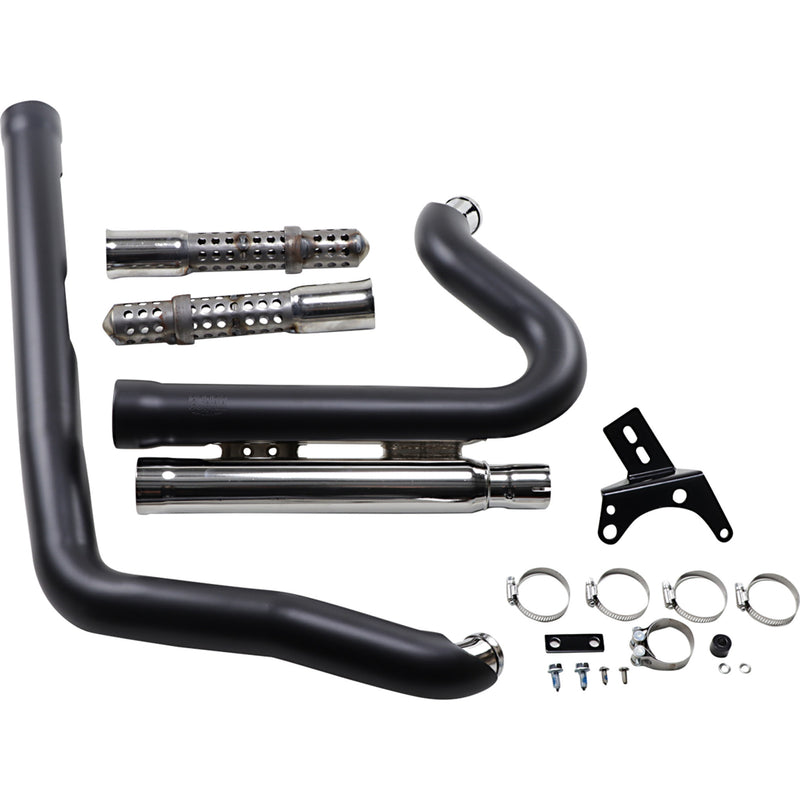 Cobra Speedster Short 2-Into-2 Exhaust System - 6709B For Harley Dyna 2006-2011
