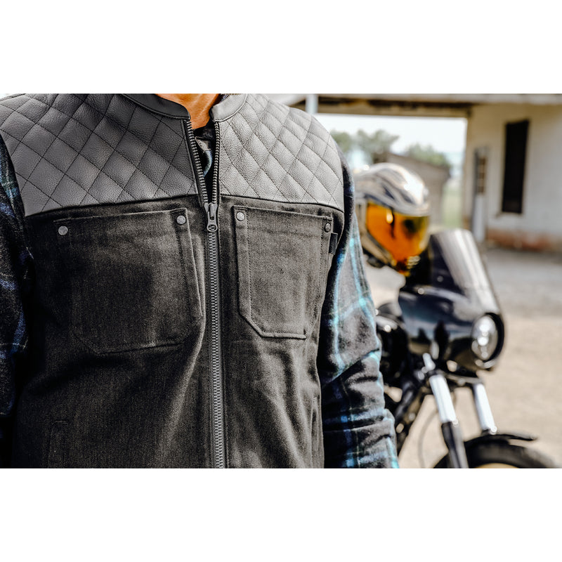 ICON Chamonix Denim Vest Black