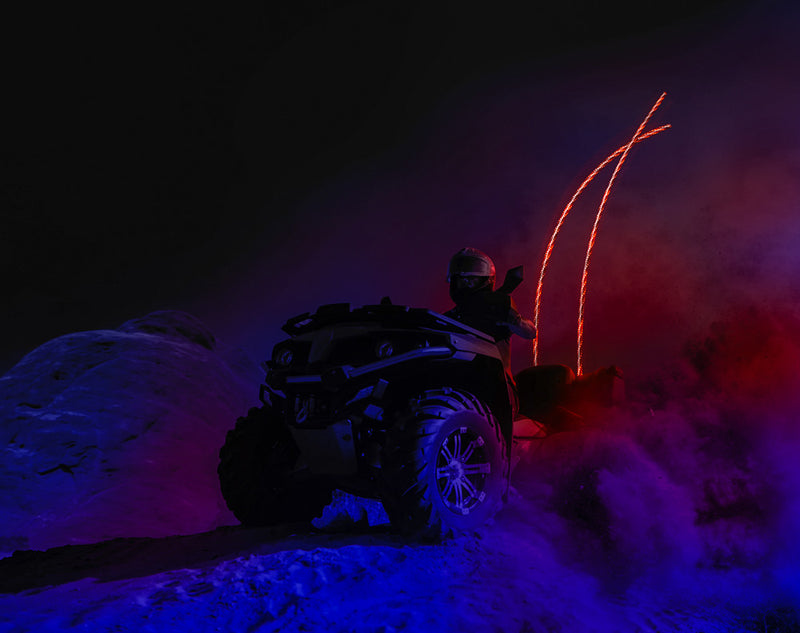 Boss Audio 6' RGB LED Whip - WP6 For Can-Am Maverick 2013-2019 | Suzuki ATVs 2003-2014 | Bombardier ATV/UTV Models 2000-2006