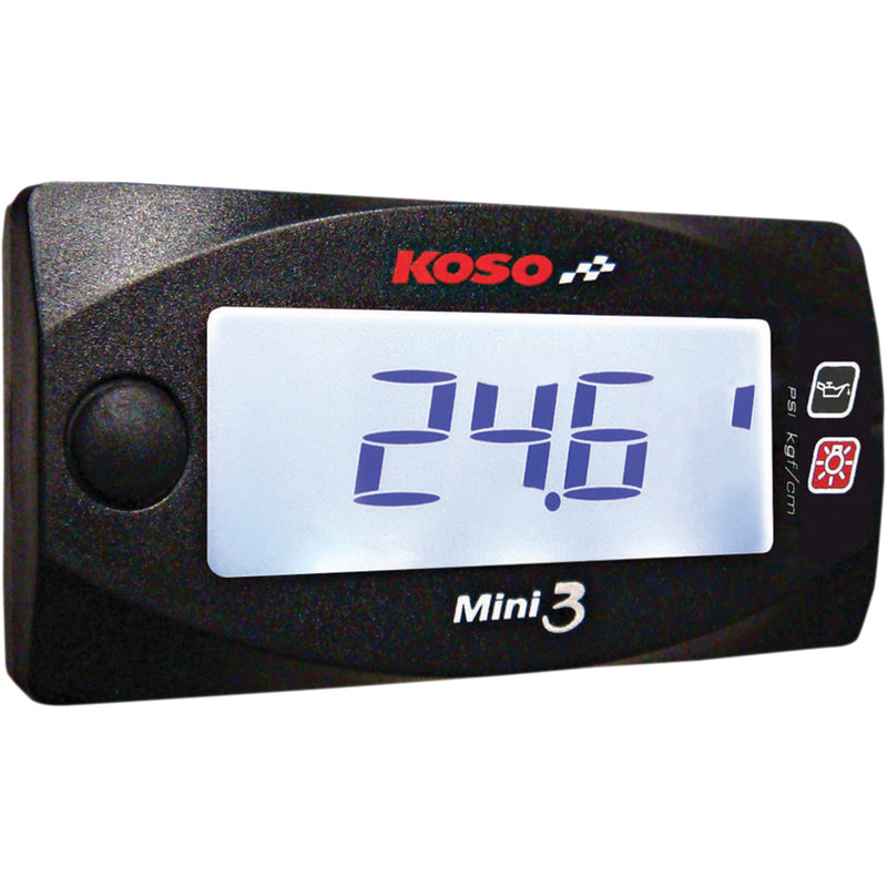 KOSO NORTH AMERICA 2212-0489 BA003200 Mini 3 Oil Pressure Gauge