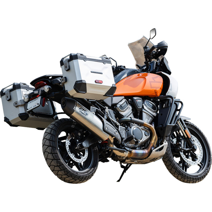 S&S CYCLE 1801-1811 550-1081 Slip-On Muffler - Brushed Stainless Steel - 50-State - Pan American