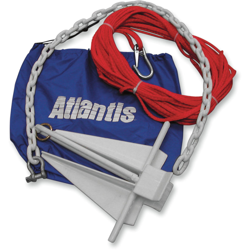 ATLANTIS A2388 A2388BL Anchor with Bag /rope/chain - jet boat - gray/red - 6-1/2 lb