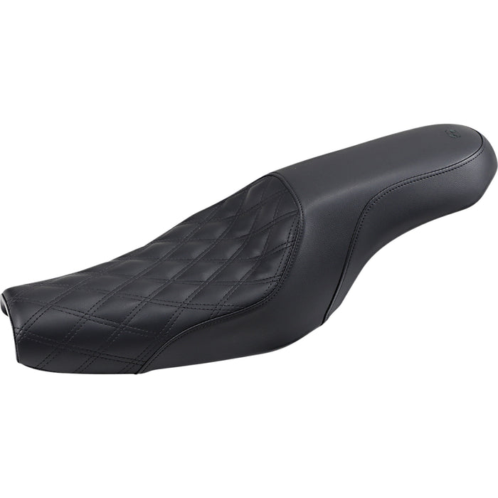 SADDLEMEN 0804-0749 807-11-149 Profiler™ Lattice Stitch Seat - Front Lattice/Rear Smooth - Black - XL