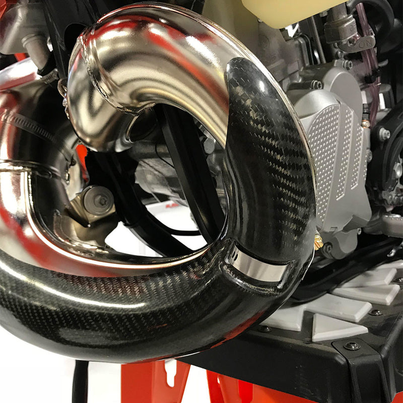 P3 Pipe Guard Carbon Fiber - 101067-FMF For KTM Dirt Bikes 2019-2022 | Husqvarna TC 250 / 300i / TX300i 2019-2022