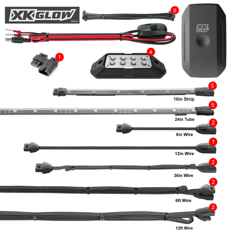 Xk Glow LED Underglow Standard Kit POL - XK-SLING-STA Polaris Slingshot 2015-2022