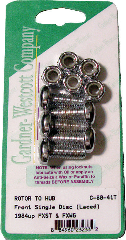 Gardner-westcott 830-1060 C-80-41T FRONT BRAKE ROTOR TORX TORX BUTTON HEAD CHRM 84-UP