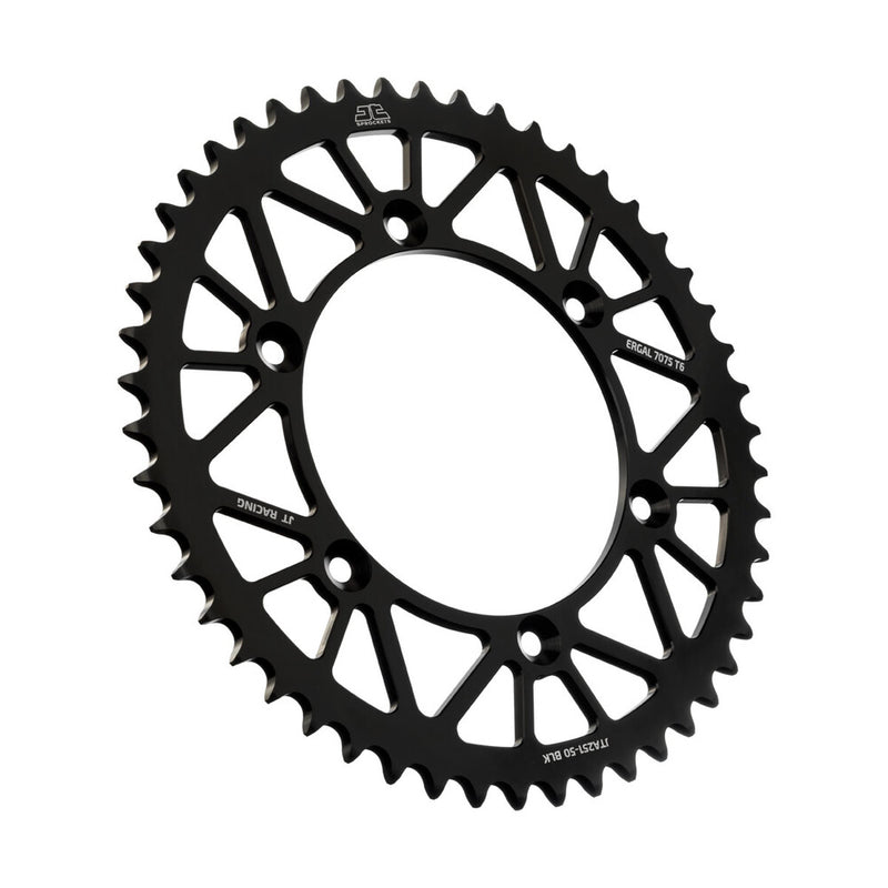 JT Sprockets Rear Racelite Sprocket Alum 50T-520 Black - JTA251.50BLK Yamaha Dirt Bikes 1999-2023