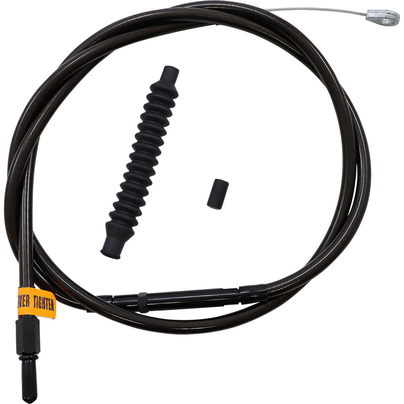 LA Choppers Midnight Braided Clutch Cable 12"-14" Ape Hanger Handlebars - LA-8010C13M For Harley Touring 2008-2016