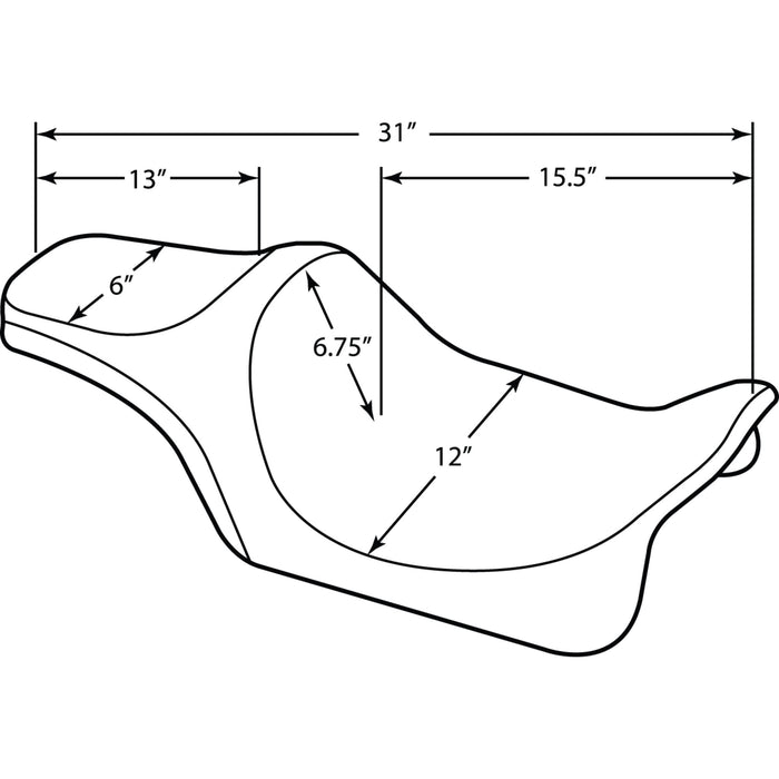 DRAG SPECIALTIES 0801-1112 Predator III Seat - Smooth - Vinyl - FL