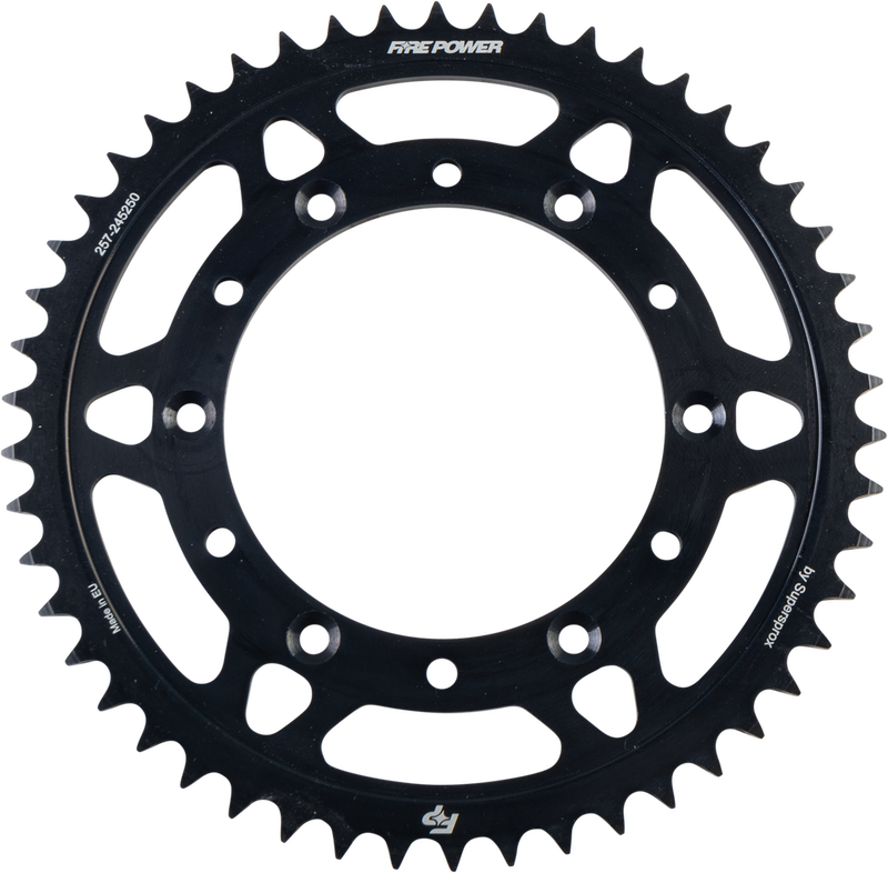 Fire Power Rear Sprocket Steel 50T Black - FPS-2452-50-BLK Honda Motorcycles 1978-2002