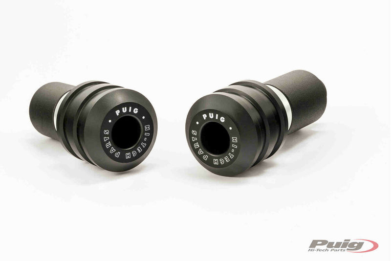 Puig Hi-Tech Parts Frame Sliders Vintage Black - 9598N Kawasaki 900 2018-2022