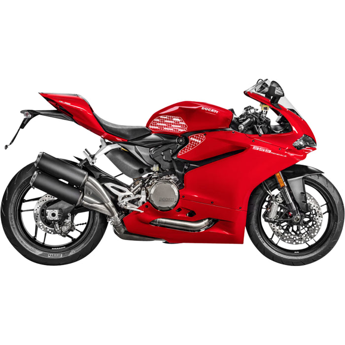 STOMPGRIP 4320-1859 55-10-0068C Volcano Profile Traction Pad Tank Kit Traction Kit - Clear - Panigale