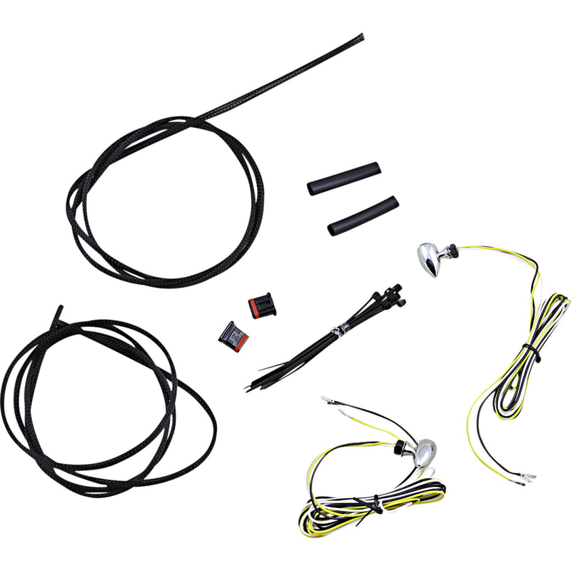 CUSTOM DYNAMICS 2040-3463 CD-MICRO-AW2-C Micro Bullet dual Color LED Turn Signals Micro Turn Signals - Dual - Amber/White - Chrome
