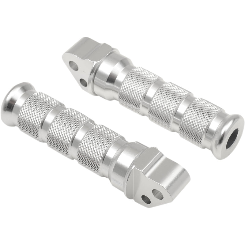 EMGO 50-11321 50-11321 Anodized-Aluminum Footpegs for Sportbikes Rear Footpegs - Silver - Suzuki