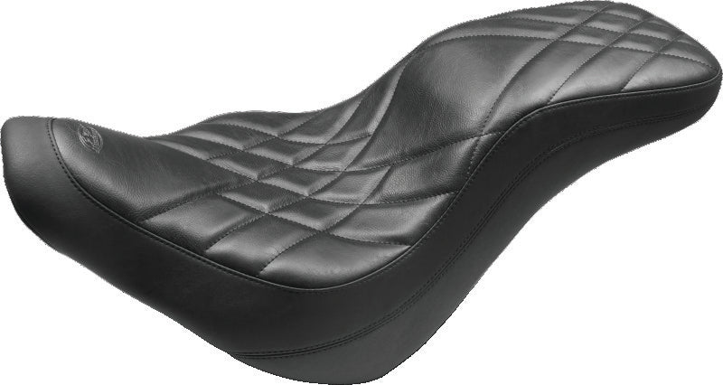Mustang Motorcycle 79335 Mustang 18-21 Harley Fat Bob Standard Touring Recessed Passenger Seat - Black - Photo - Primary