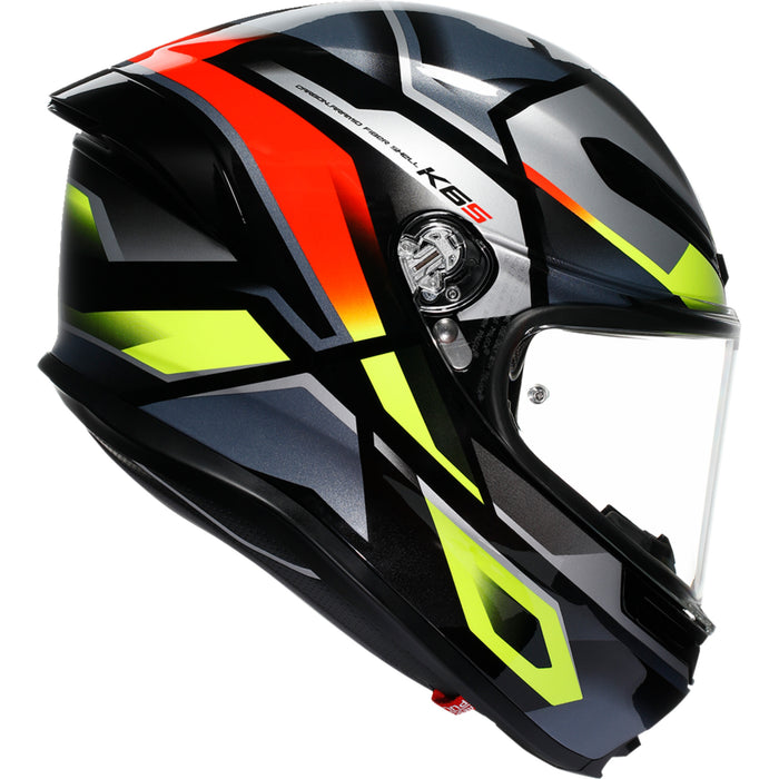 AGV K6 S Erazer Helmet - Black/Red/Yellow Fluo
