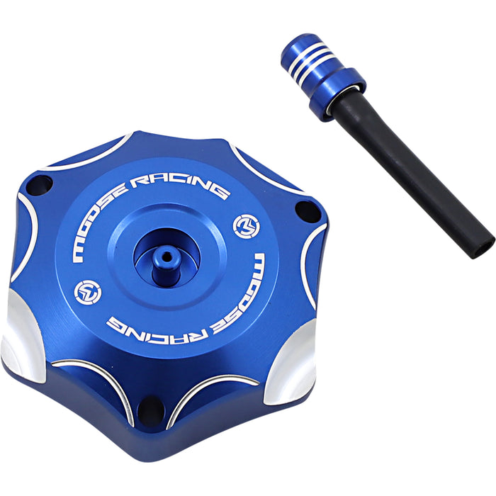 MOOSE OFFROAD 0703-0834 T03-4131L Aluminum Gas Cap blue - yamaha