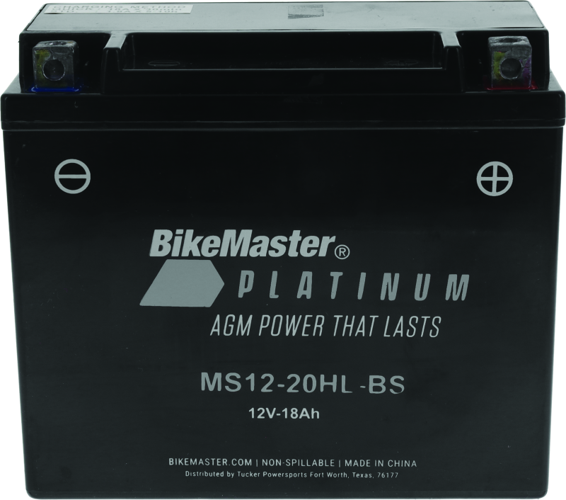 BikeMaster 780764 AGM Battery - MS12-20HL-BS - Photo - Primary