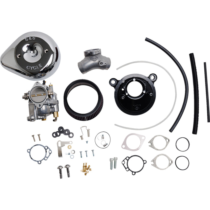 S&S CYCLE 1001-0089 110-0149 Super E Carburetor with Stealth Air Cleaner Kit - Chrome - Twin Cam