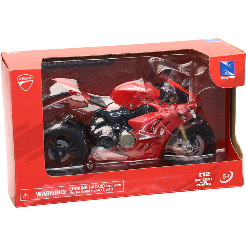 NEW RAY TOYS 7001-0086 58253 Mini Ducati Panigale V4 S Ducati Panigale V4 S - 1:12 Scale - Red