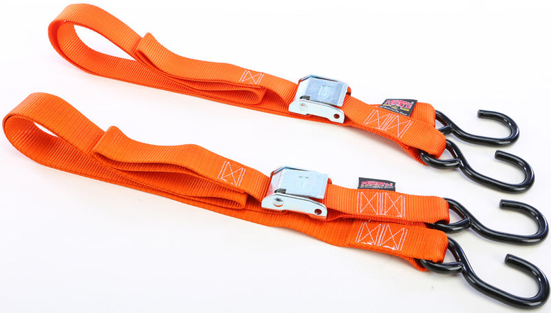 Powertye TIE-Down CAM S-Hook 1.5"X5.5' Orange Pair - 28629
