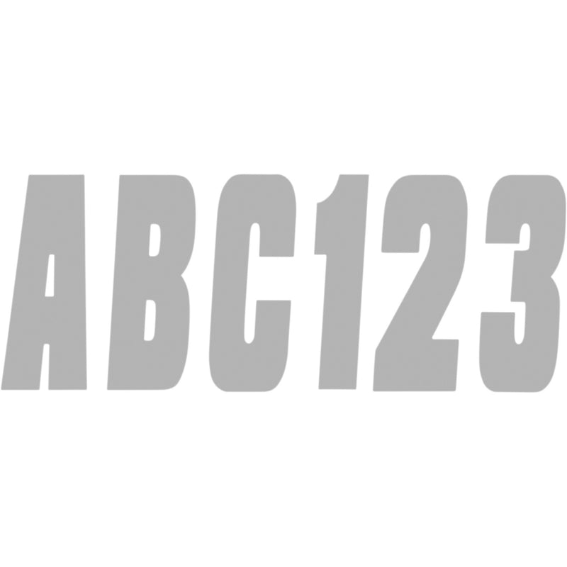 HARDLINE 4320-2424 SIL350EC Boat Lettering Registration Kit Sticker Kit - Silver - 350