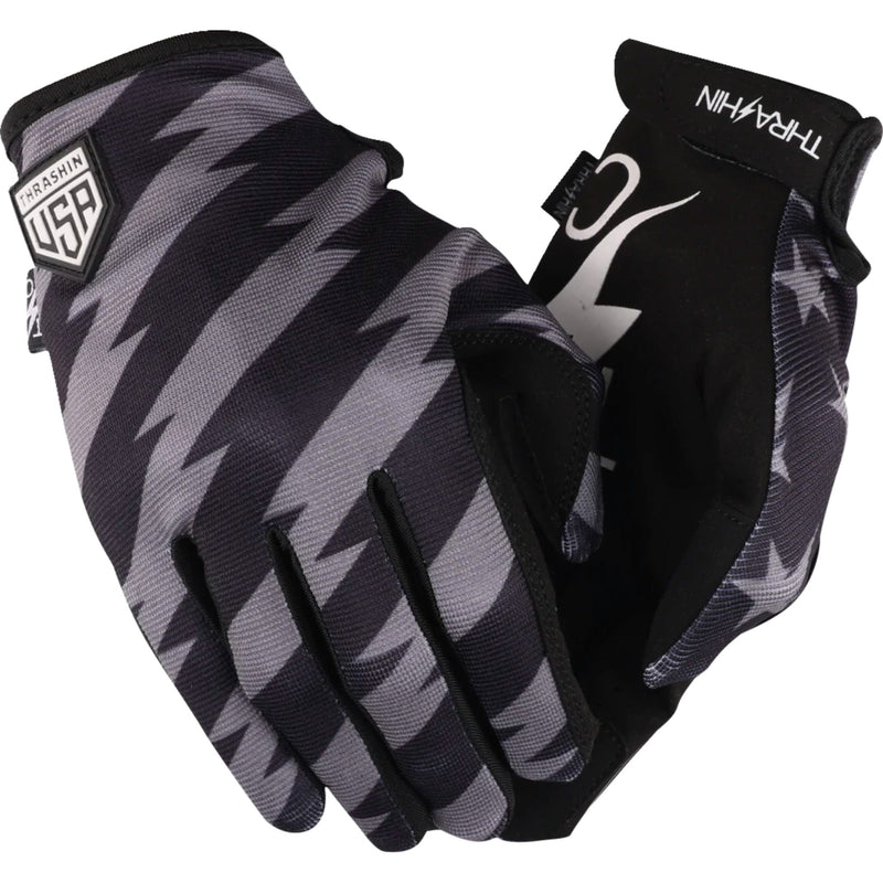 THRASHIN SUPPLY CO. Stars Bolts Stealth Gloves Black/Gray