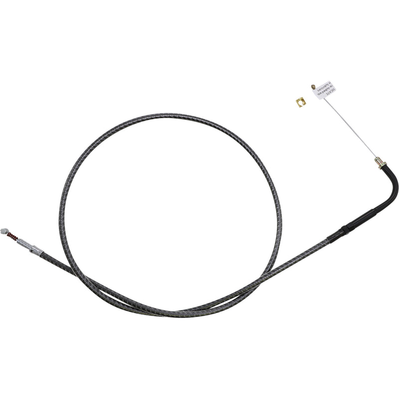 Magnum Shielding Karbonfibr Braided Throttle Idle Cable 36-5/8" - 74256 For Harley Motorcycles 1984-2017
