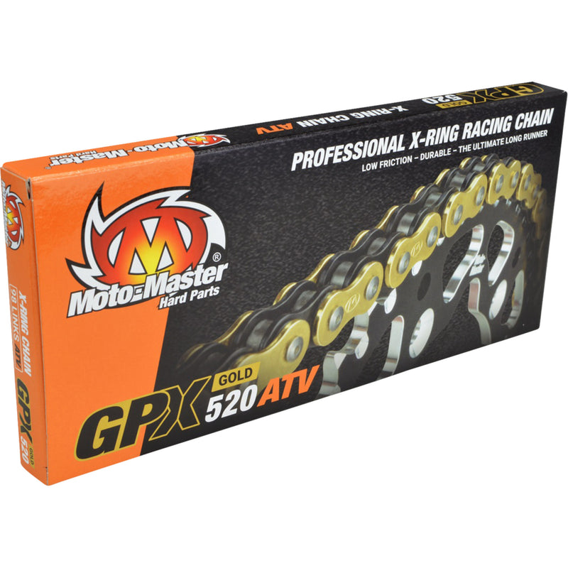 MOTO-MASTER 1222-0733 652006 GPX Drive Chain GPX 520 ATV - Drive Chain - 98 Links - Gold
