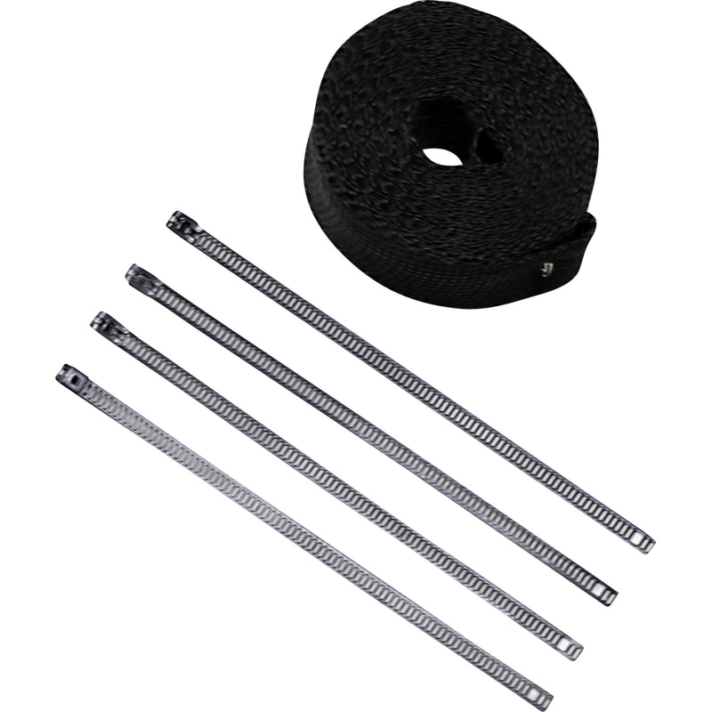 CYCLE PERFORMANCE PROD. 1861-1414 CPP/9242 Lava Rock Exhaust Wrap Kit metallic black - 2" x 25'