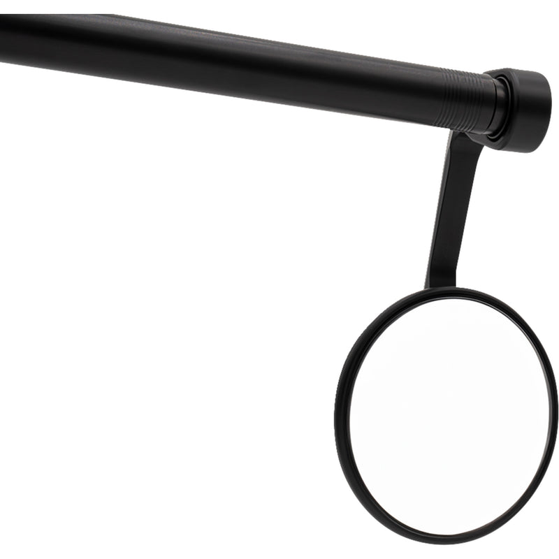 Gilles Tooling Moon Handlebar End Mirror Moon Side View Round Black Right Left Each - M04-02-BD BMW Motorcycles 2009-2025
