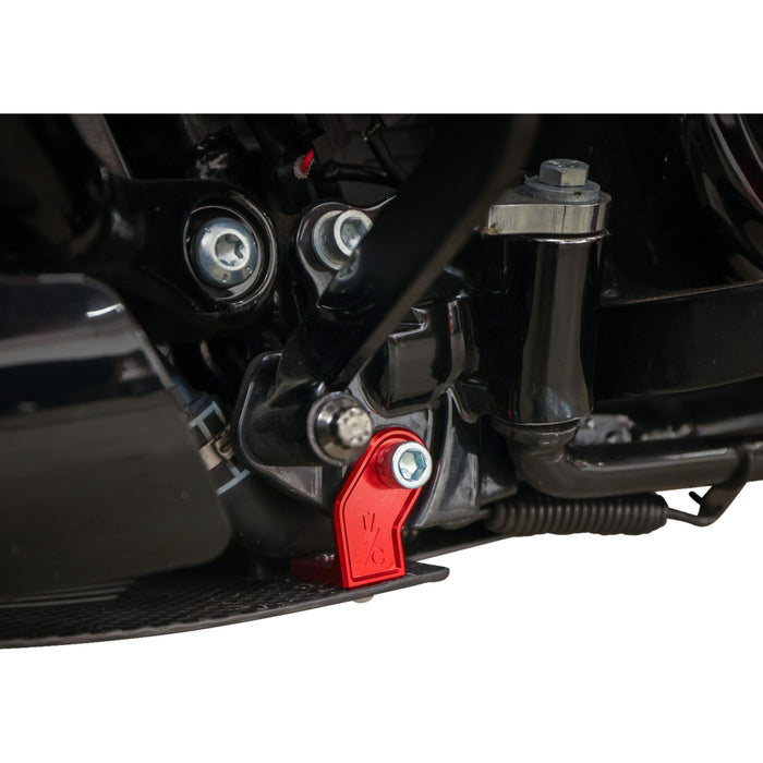 THRASHIN SUPPLY CO. 0506-2533 TSC-3035-2 Forged Carbon Fiber Skid Plate Skid Plate - Carbon Fiber/Forged - With Red Brackets - FLHX/FLTRX