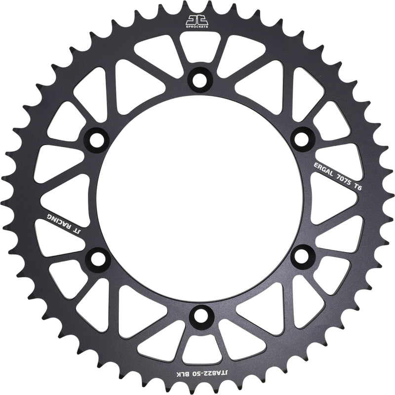 JT Sprockets Rear Sprocket 520 Black 50 Tooth - JTA822.50BLK For Gas Gas Dirt Bikes 2000-2011 | Beta 520 2010-2011