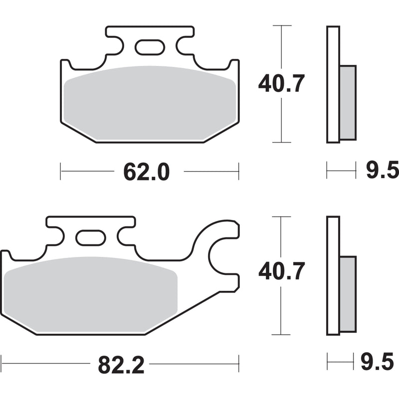 Sbs Brake Pad - 754SI John Deere Buck 500 / Trail Buck 500 / Trail Buck 650 2004-2005