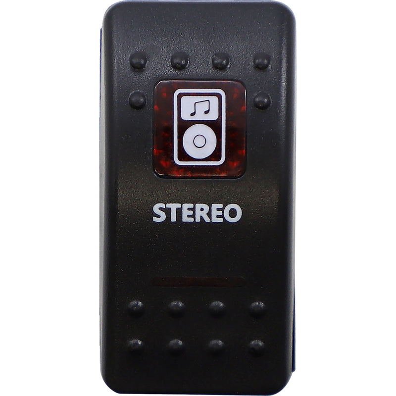 MOOSE OFFROAD 2106-0448 STR-PWR-R Rocker Switch stereo - red