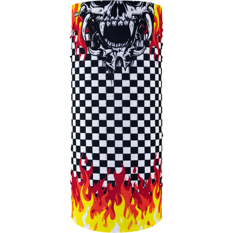 ZAN HEADGEAR 2502-0257 T450 Motley Tube® Polyester Neck Tube checkered flames
