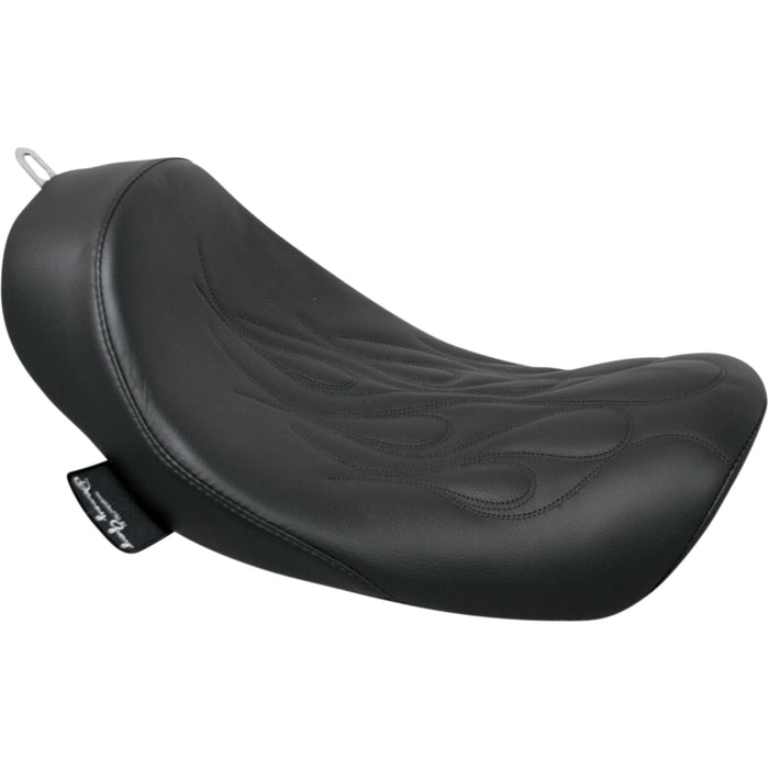 DANNY GRAY 0803-0371 22-603F Buttcrack™ Solo Seat — Flame Stitched - Black - Flame Stitched - FXD '06-'17