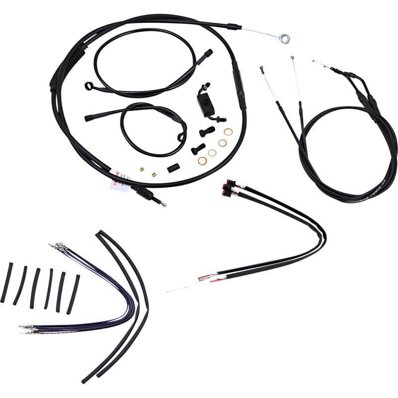 Burly Brand Complete Cable Kit - B30-1121 For Harley Dyna Wide Glide / Street Bob / Super Glide Custom / Switchback 2012-2017