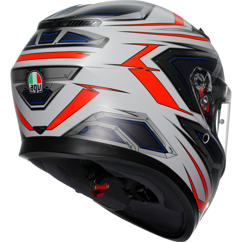 AGV K3 Space Helmet - Matte White/Red Fluo