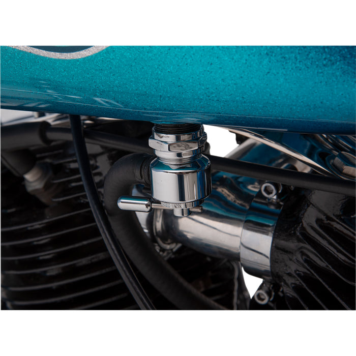 PINGEL DS-390240 1311-CR Power-Flo Fuel Valve - Round Fuel Valve - Chrome - 22 mm