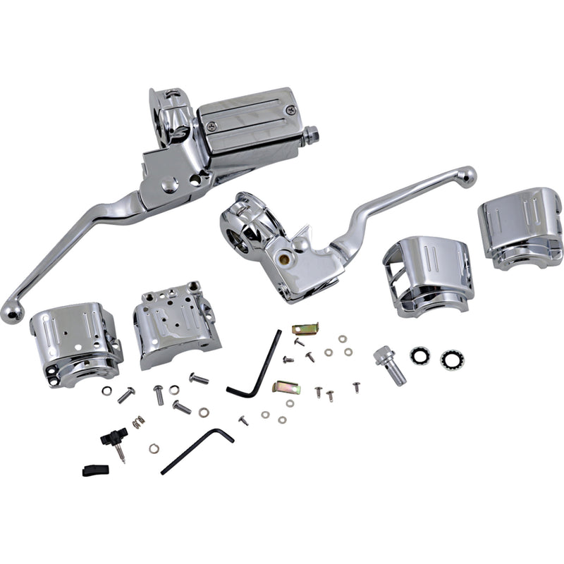 Drag Specialties Handlebar Control Kit Without Switches 3/4" Master Cylinder For Harley Motorcycles 1982-1985
