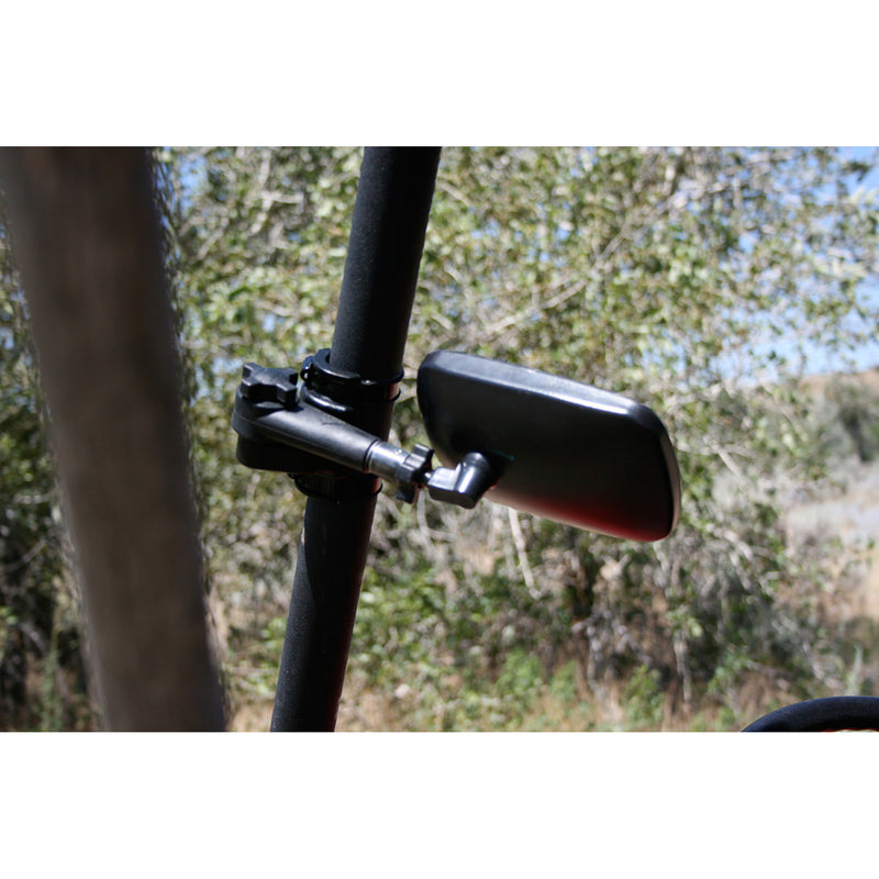ATV-TEK 0640-0780 UTVMIR1 Clearview™ Mirror with Vibration Isolator Mount Mirror - Clearview - Side View - Breakaway - Rectangle - Black