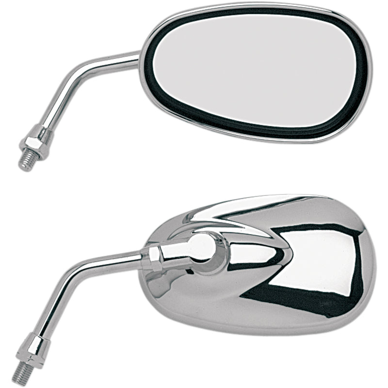 EMGO 20-86836 20-86836 'Lil' Cruiser Mirror Mirror - 'Lil' Cruiser - Side View - Oval - Chrome - Right